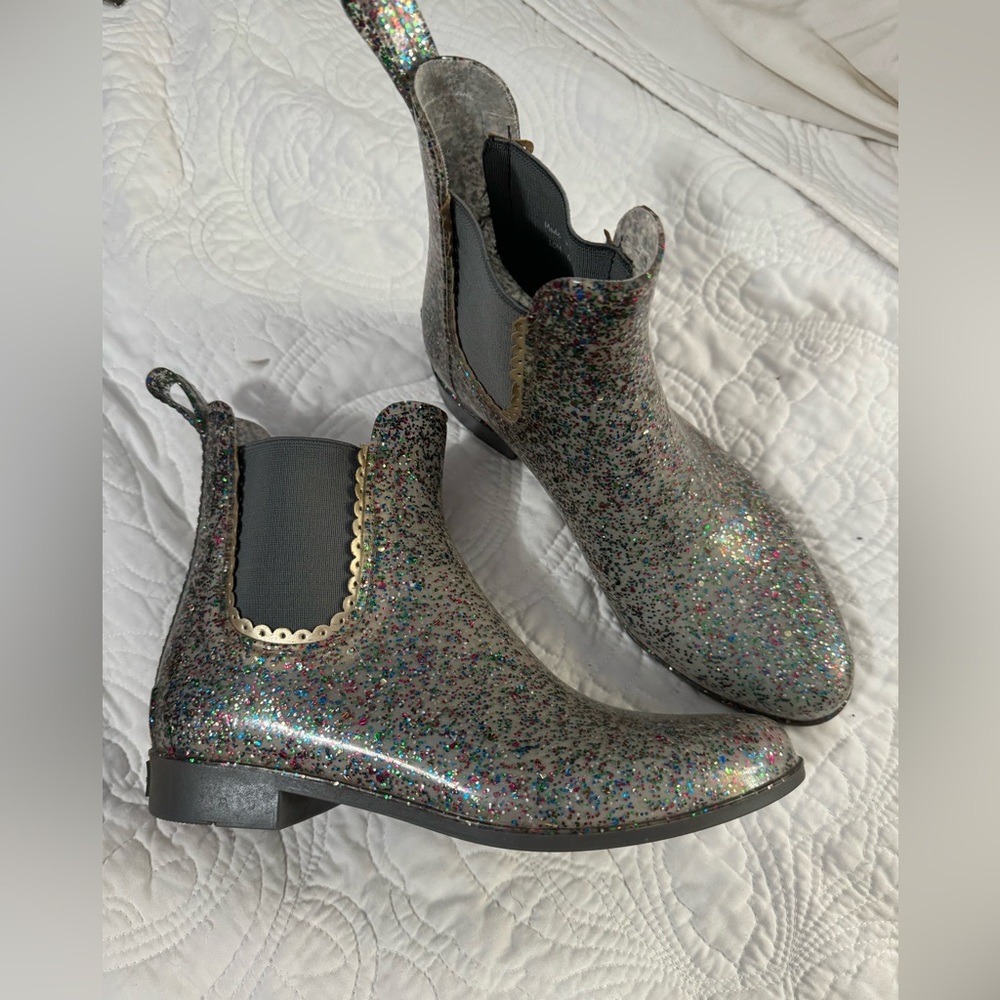 Jack Rogers Glitter Rain Booties